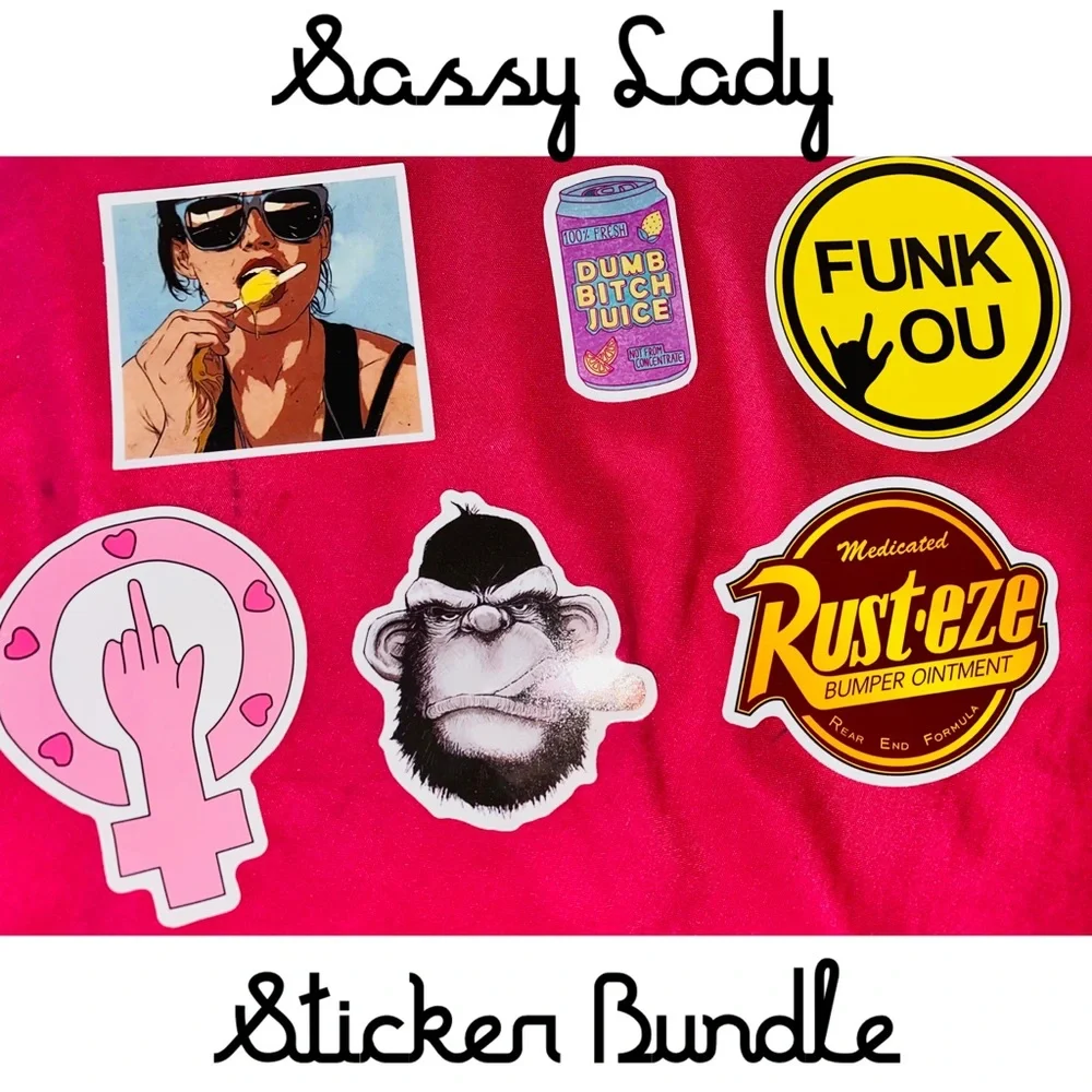Sassy Sticker Bundle Water Bottle, Laptop Etc